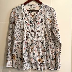 Anthropologie peplum style top